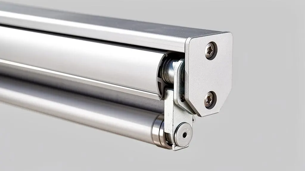 Gros plan sur le caisson en aluminium d'un store banne coffre intégral en position fermée, montrant la surface lisse et compacte